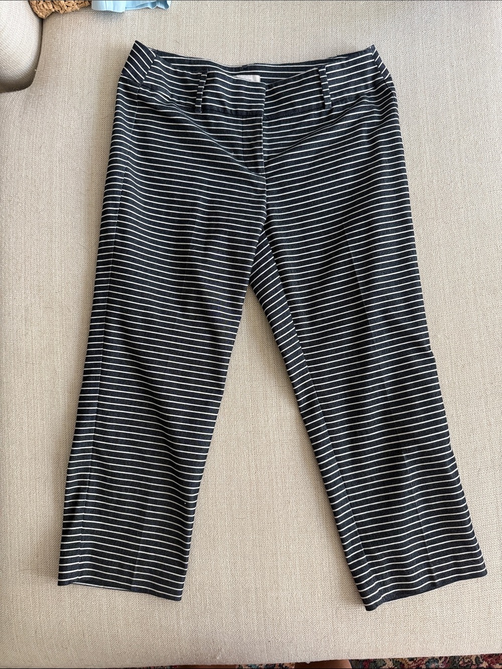 LOFT Striped Capri Pants